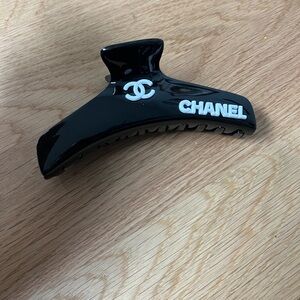 Black Logo Hair Claw Clip